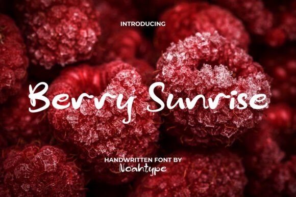 Berry Sunrise Font: Elevate Social Media Graphics with Playful Script Typography
