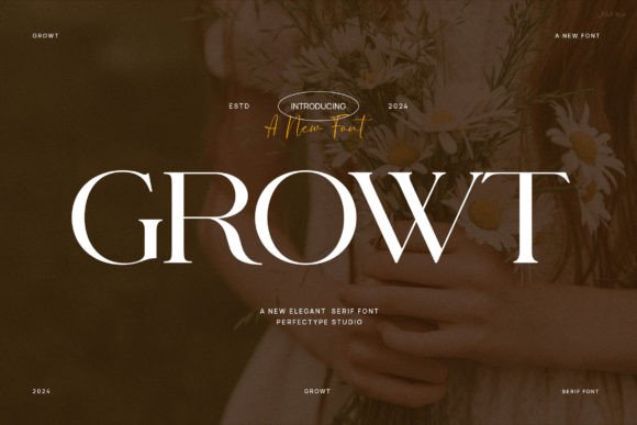 Growt: A Premium Serif Font for Memorable Brand Content